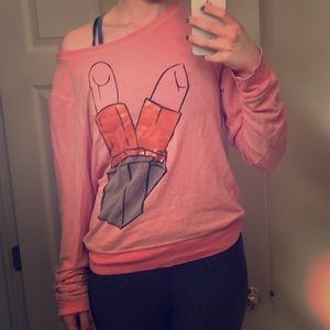 Vintage Wildfox Baggy Beach Jumper w Lipsticks